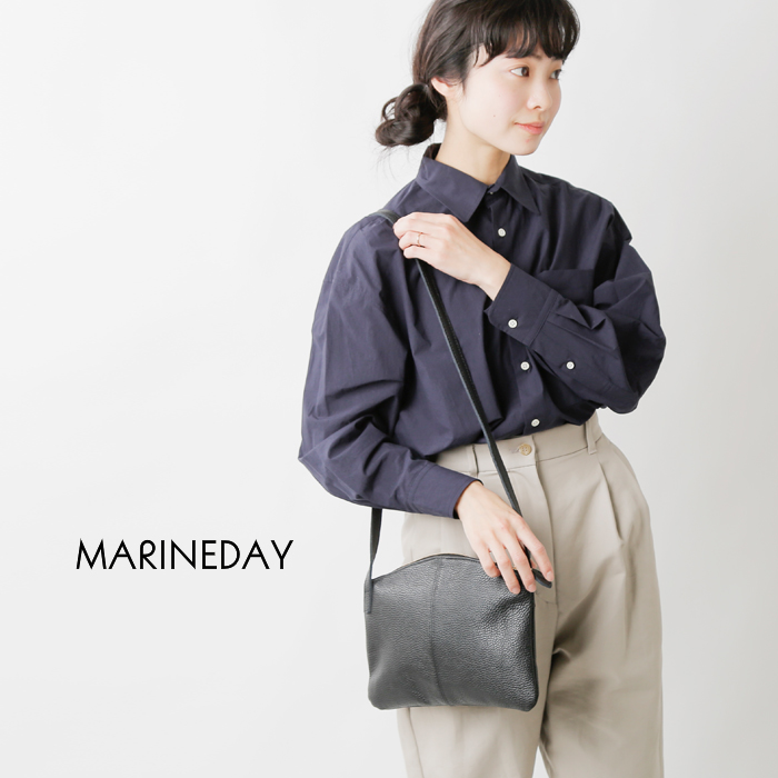 30%OFF】MARINE DAY マリンデイ シュリンクカウレザーショルダーバッグ