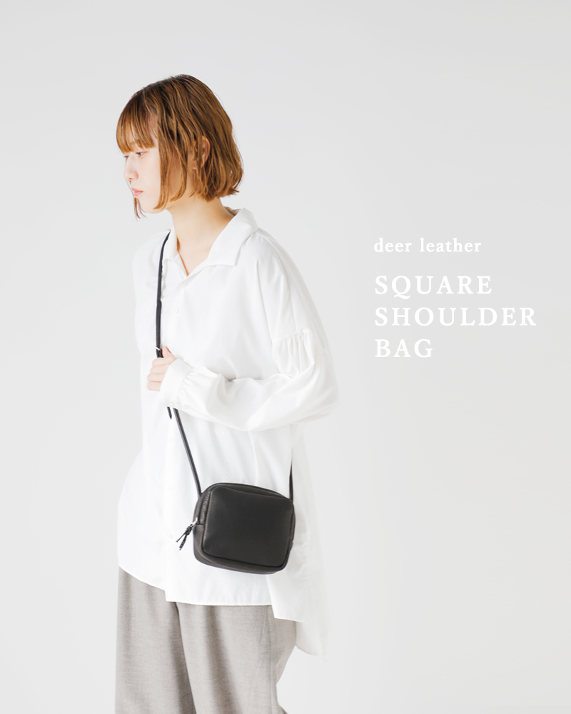 Aeta アエタ ディアレザー スクエア ショルダー バッグ “SQUARE