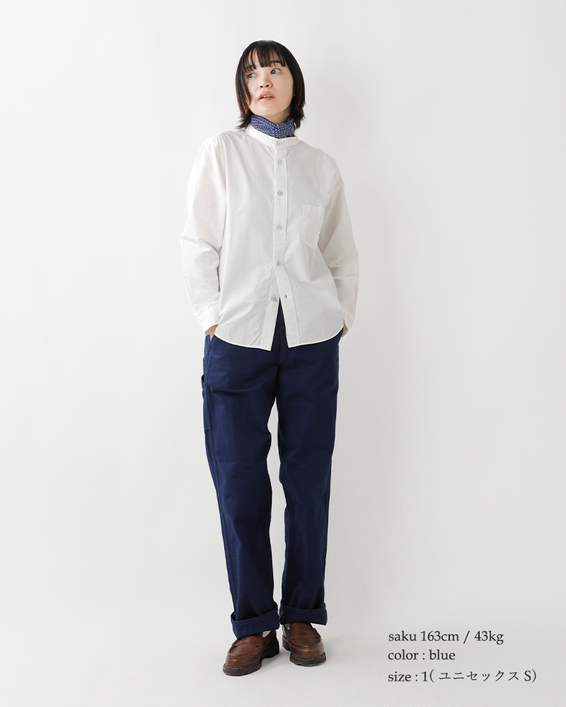 or slow オアスロウ ヘリンボーン コットン ツイル フレンチ ワーク