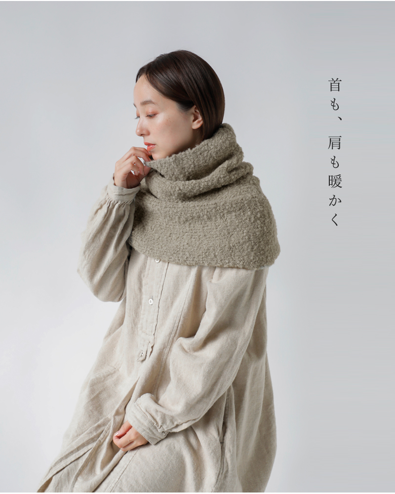 evam eva エヴァムエヴァ アルパカ ウール スヌード e253g182 | iroma