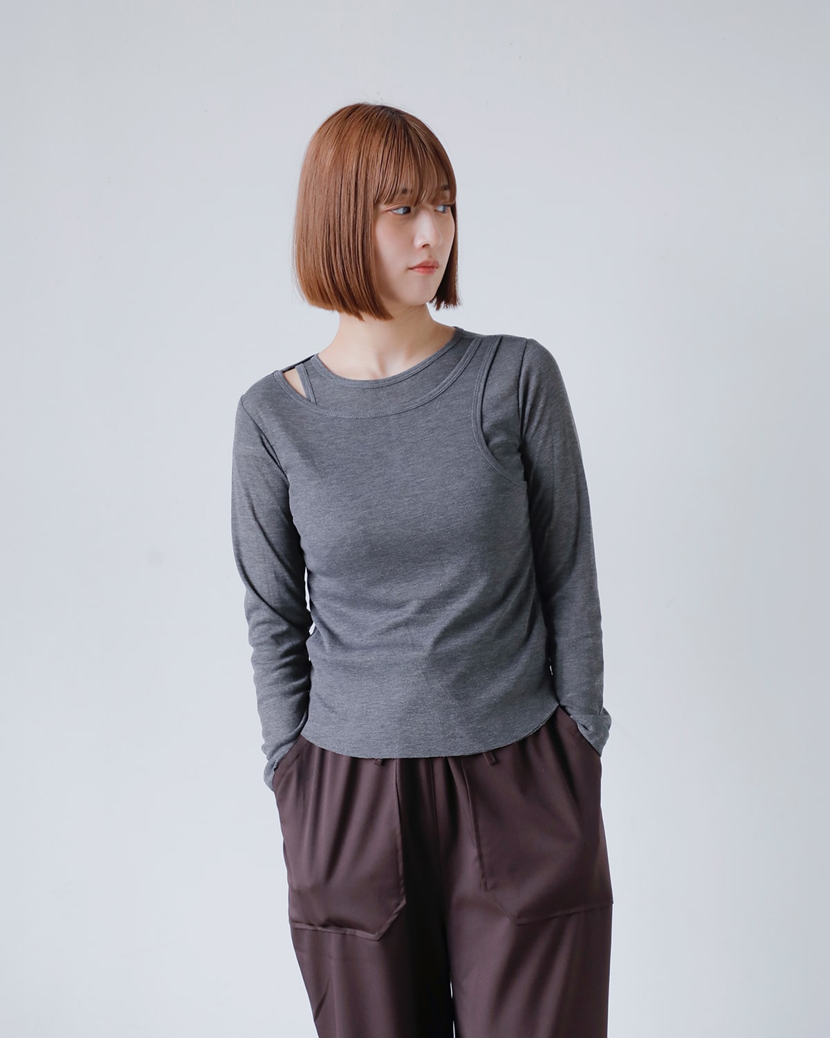 kiehtova キエトヴァ レイヤード シアー トップス “LAYERED SHEER TOPS