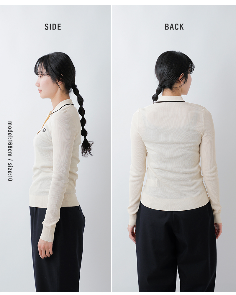 FRED PERRY フレッド ペリー リブ ニット ポロシャツ “RIB KNITTED