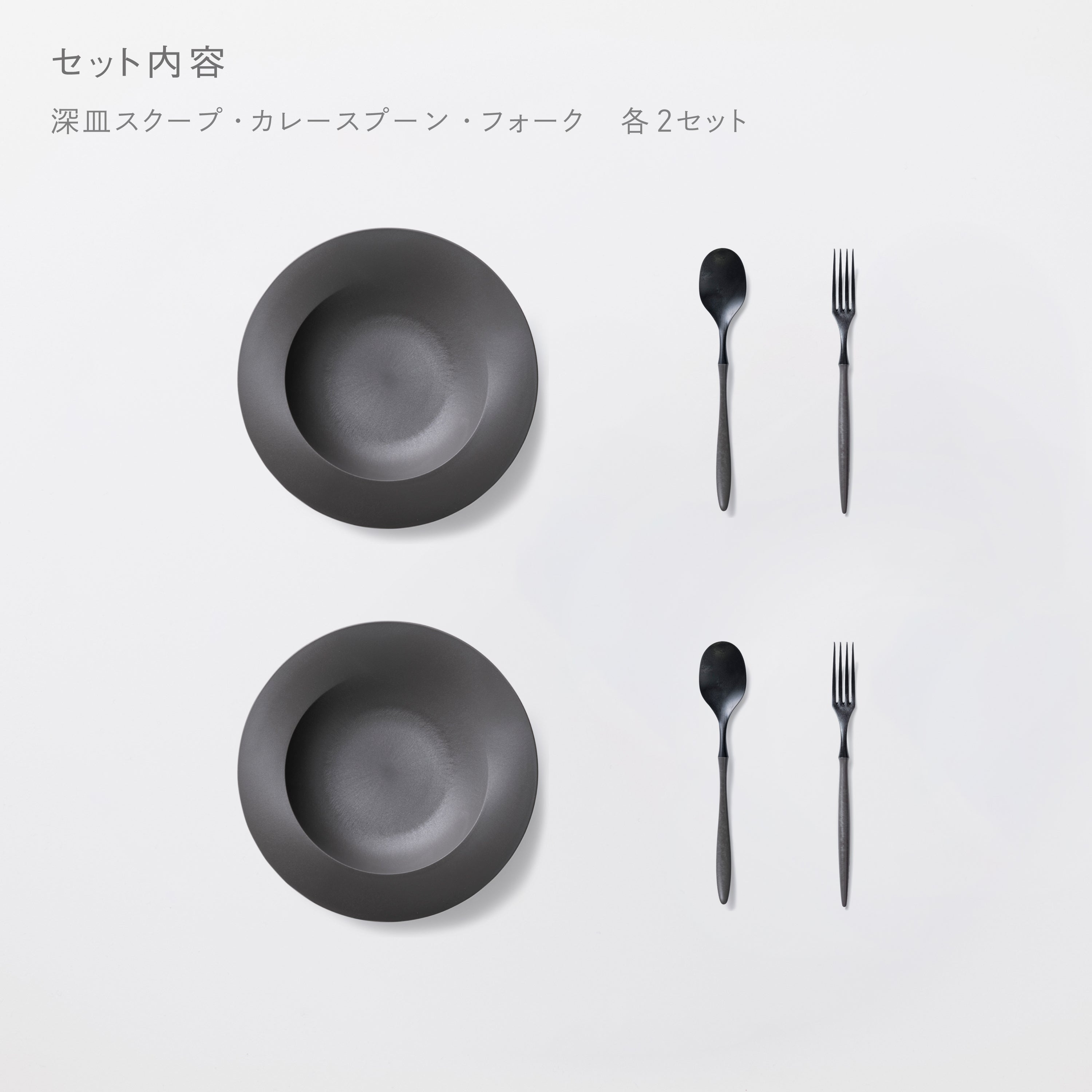 ARAS パスタ＆カレーセット（ブラック） ＋ 特典 落としても割れない「<公式HP限定>パスタ＆カレーセット」