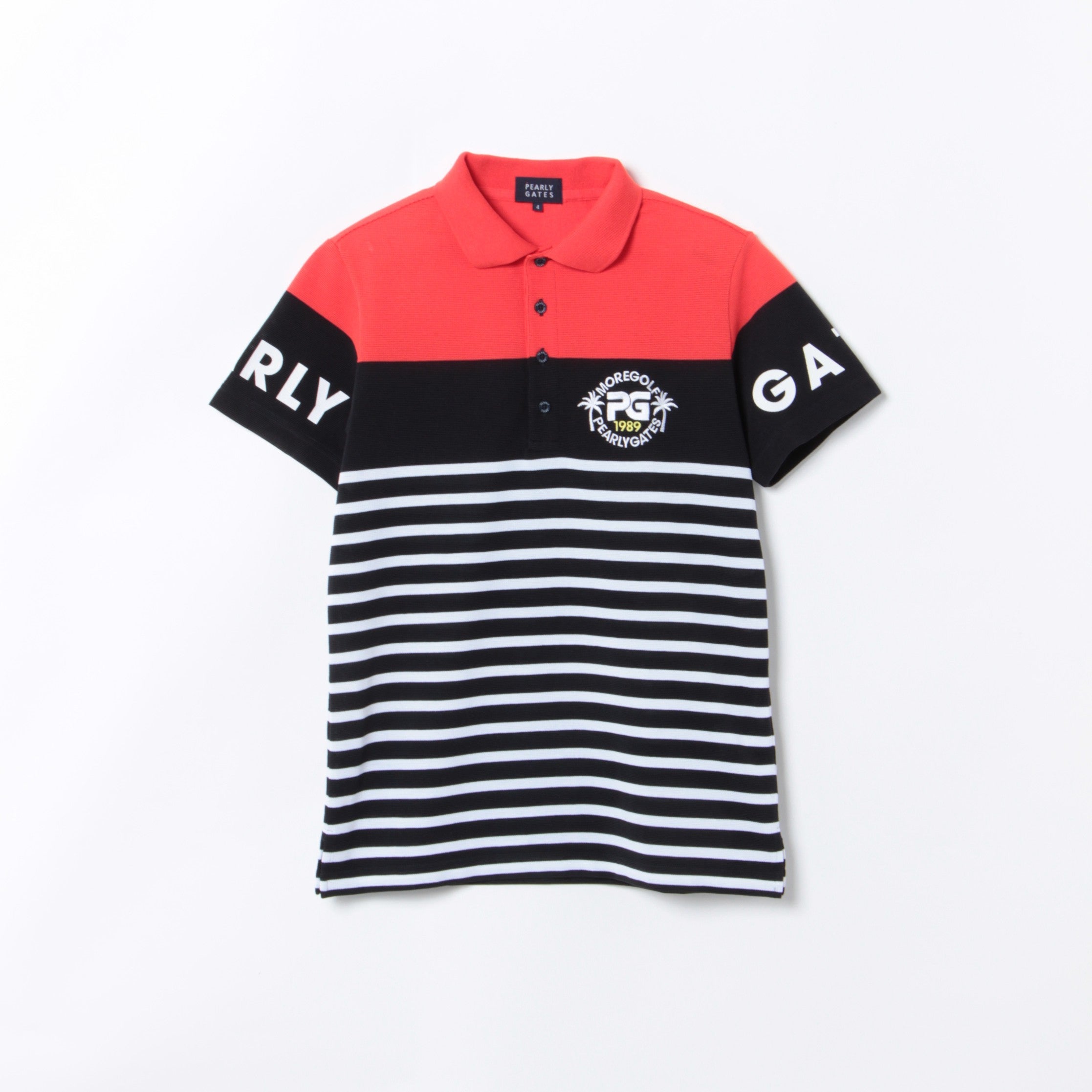 PEARLY GATES ノースリーブポロシャツハートカラフル柄 PEARLY GATES