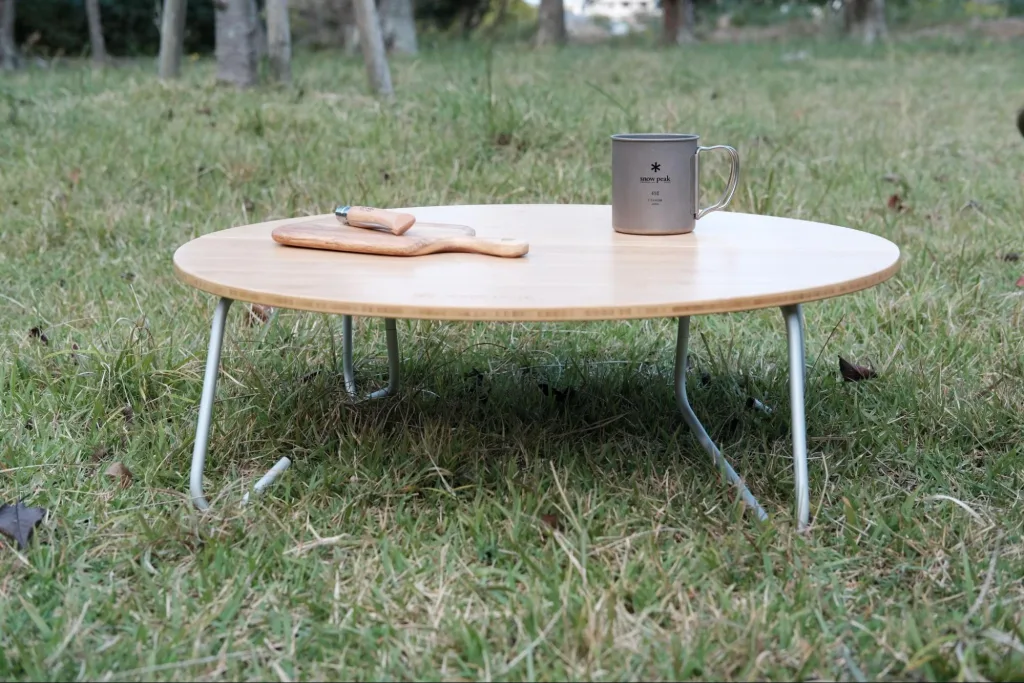 新品）スノーピーク ワンアクションちゃぶ台竹 M テーブル 650mm