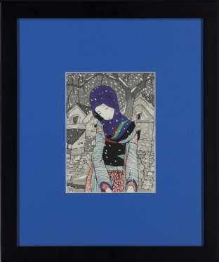 竹久夢二『 雪の夜の伝説【1点限り】』 | 木版画 | 日経アート