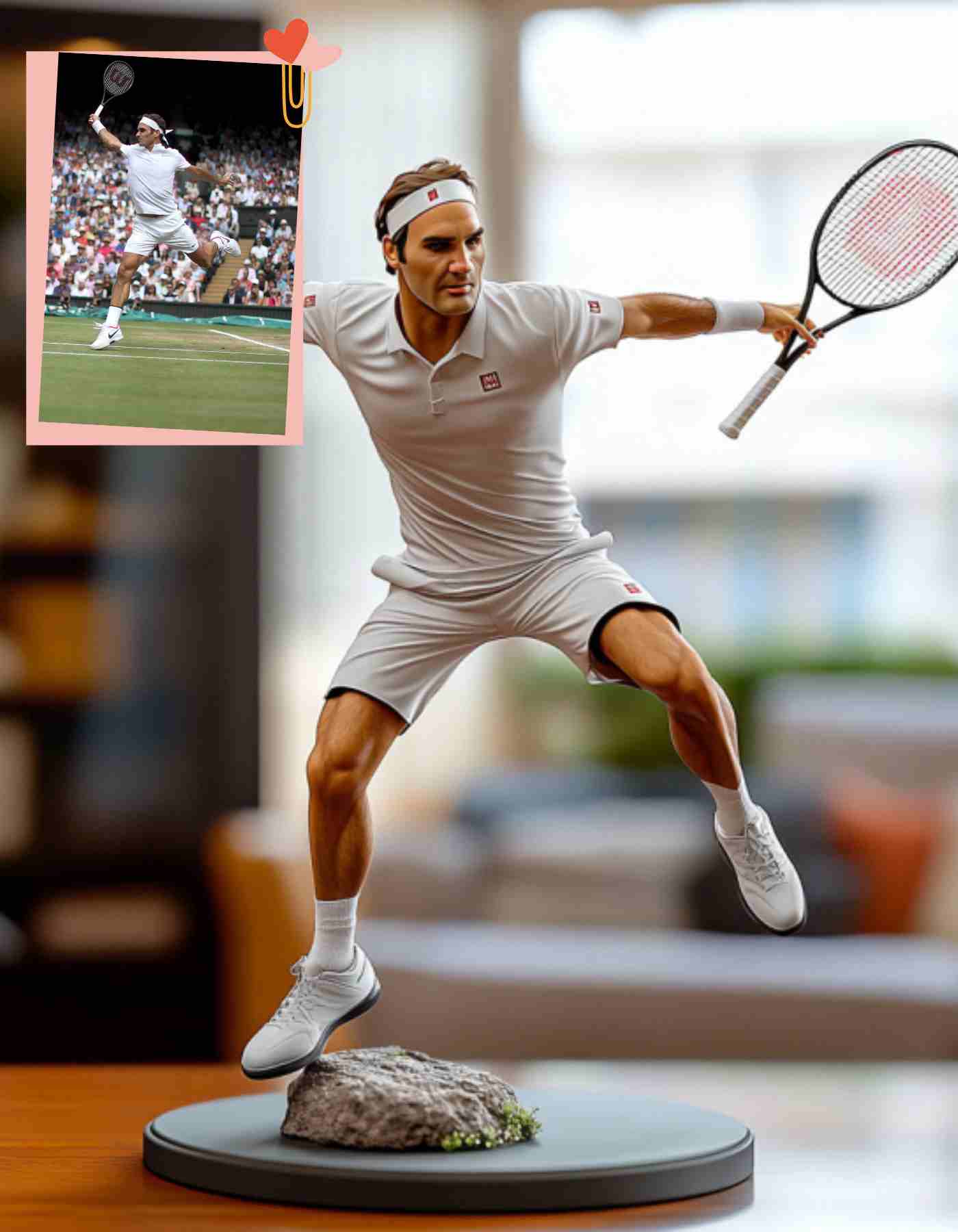 Roger Federer custom figurine -Sculpted in Your Favorite Pose
