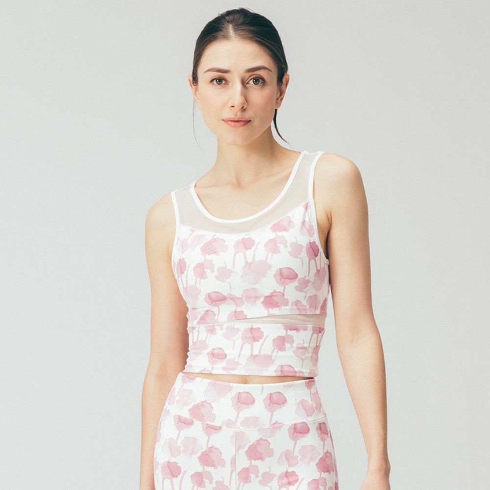 LITHEE（リジー）】スプリングフラワーブラトップ（ピンク×ピンク