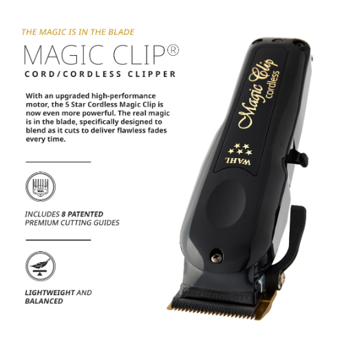 Wahl 5 Star Black Magic Clip Clipper - Wahl AU