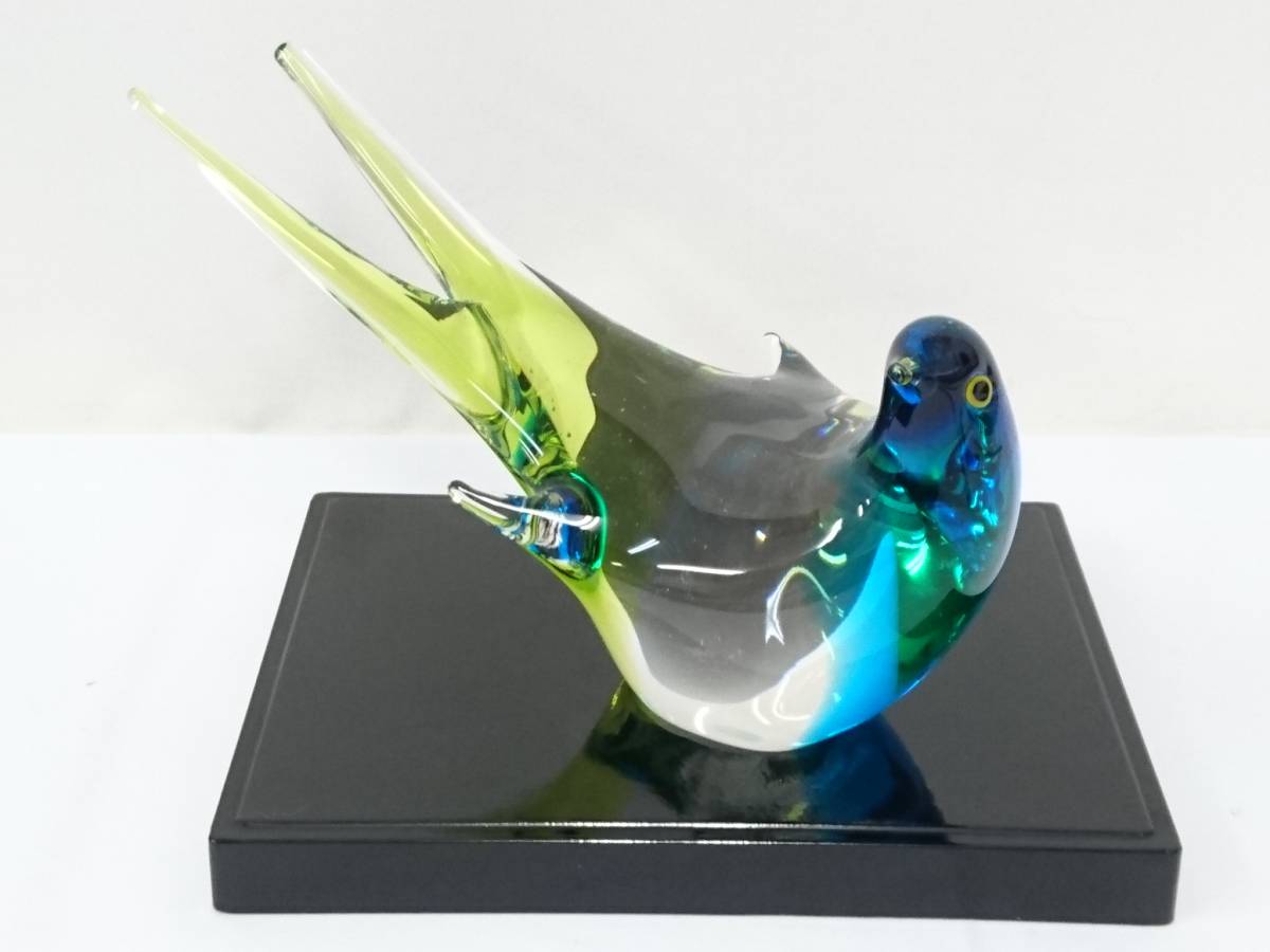 バカラ クローバー 置物 約11×9.5×2.7㎝ タサオ東な7-0305☆