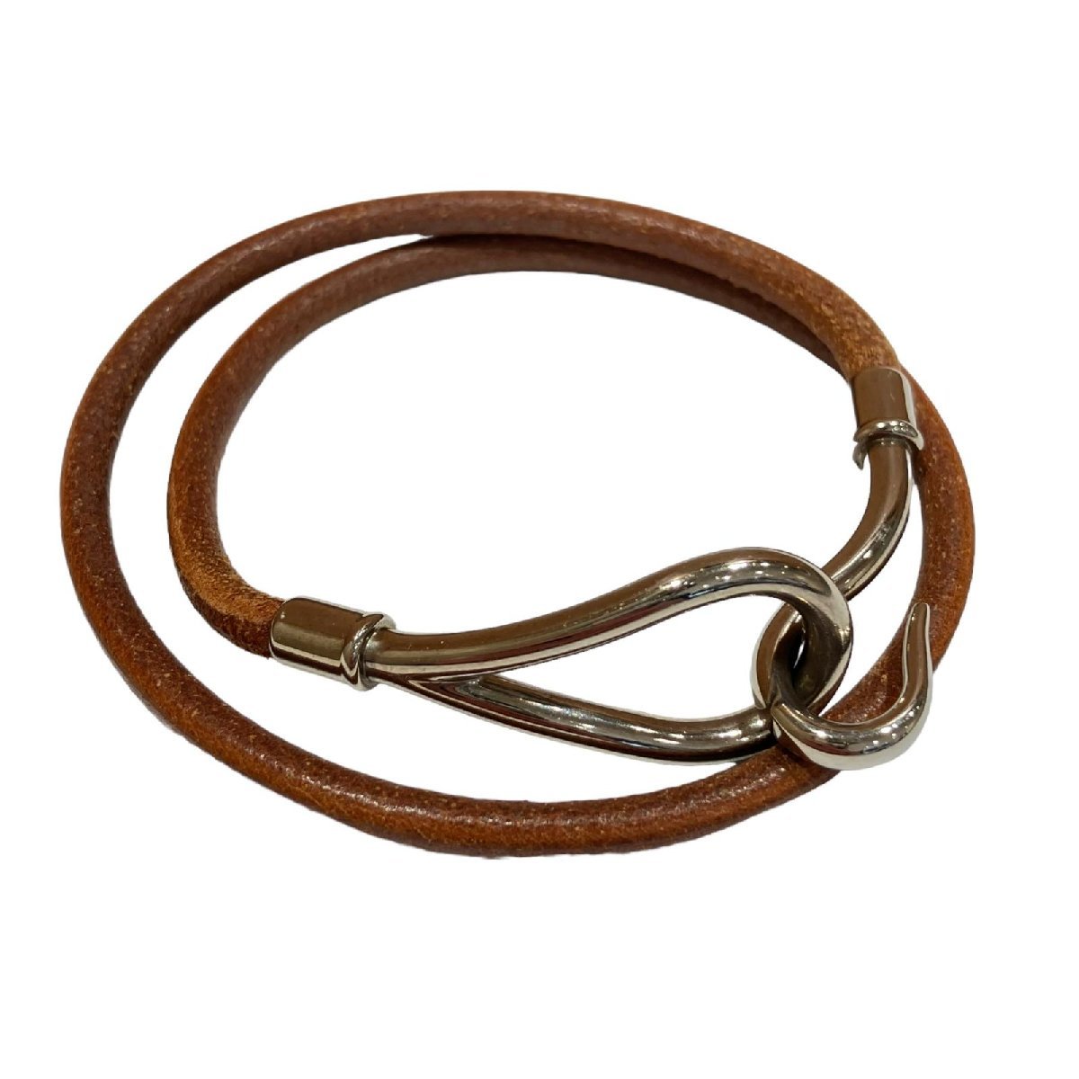 HERMES エルメス ジャンボ 2連 レザーブレスレット チョーカー HERMES