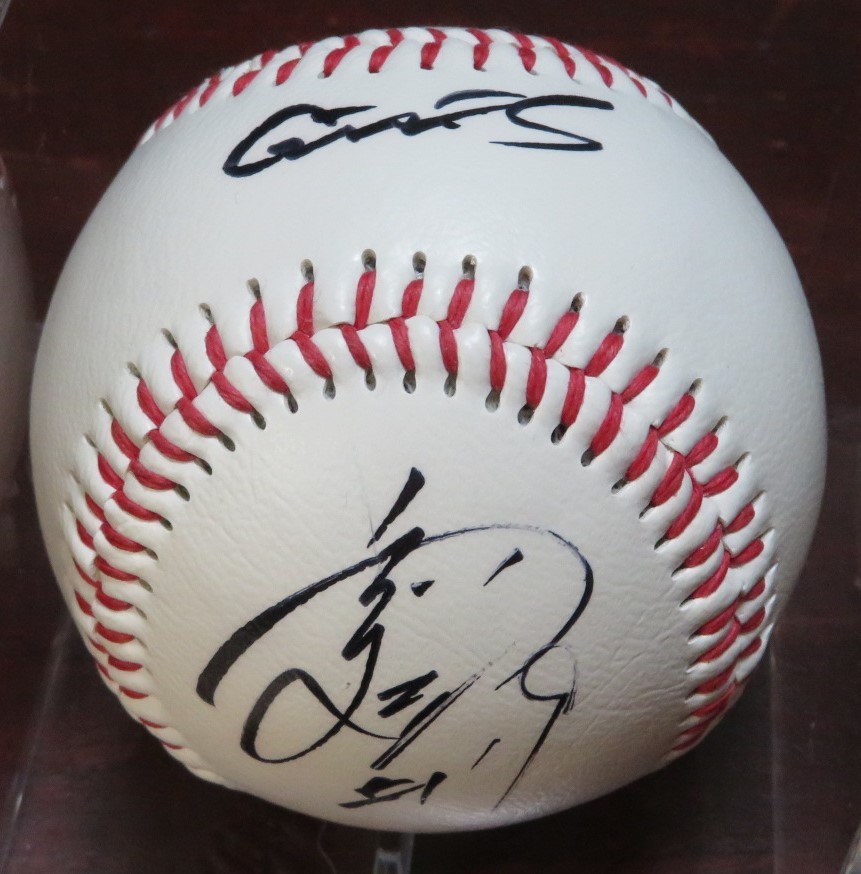 ジャイアンツ菅野智之直筆サイン➕おまけ上原浩治直筆サイン 巨人 読売