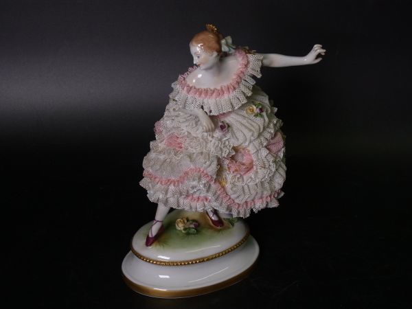 2321 フォルクシュテット ドレスデン バレリーナ レースドール