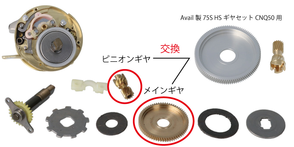 ハイスピードギヤ 01カルカッタコンクエスト50/51用｜Fishing Tools