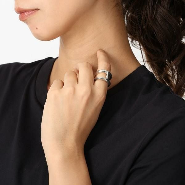 エルメス 指輪 リング オスモズ GM シェーヌダンクル Hロゴ シルバー