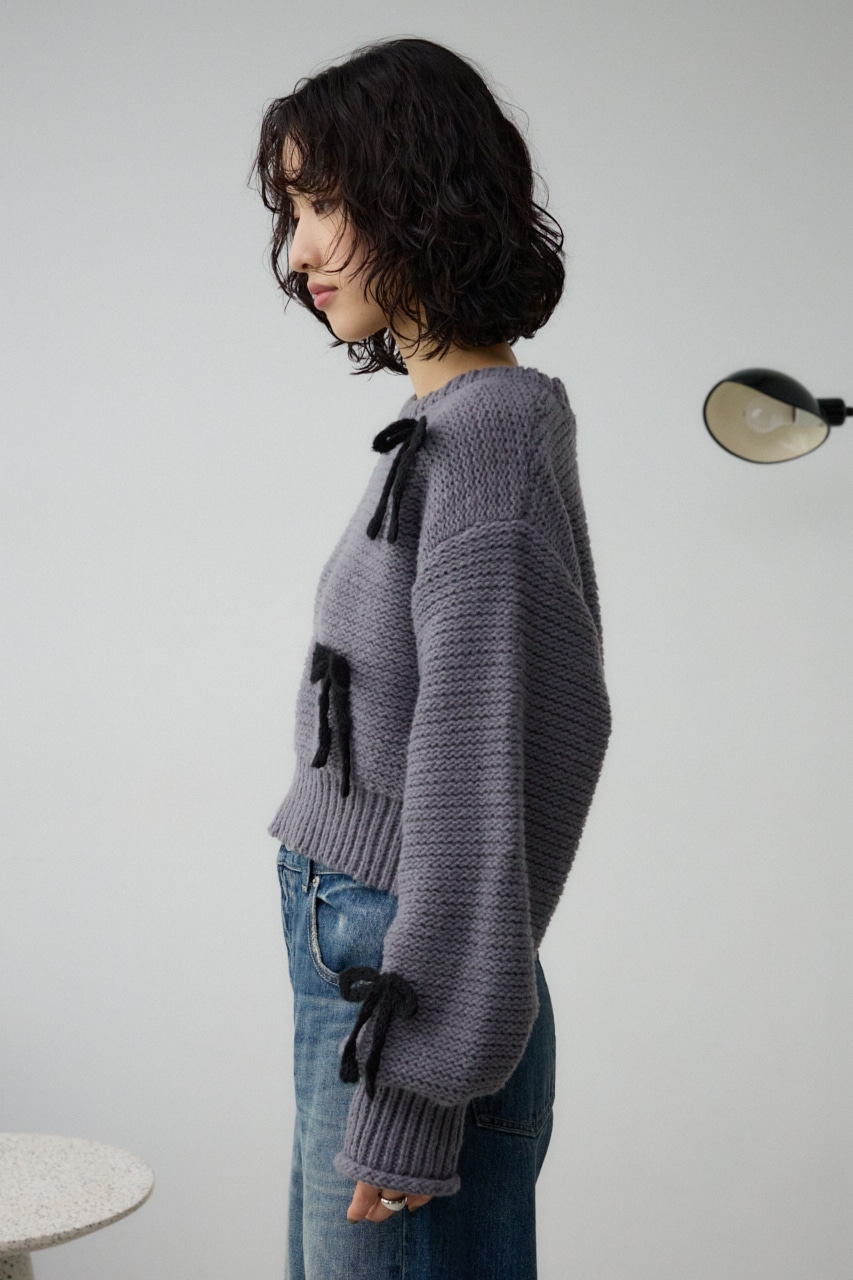 リボンモチーフニット｜WOMEN｜250HAC70-548I｜AZUL BY MOUSSY