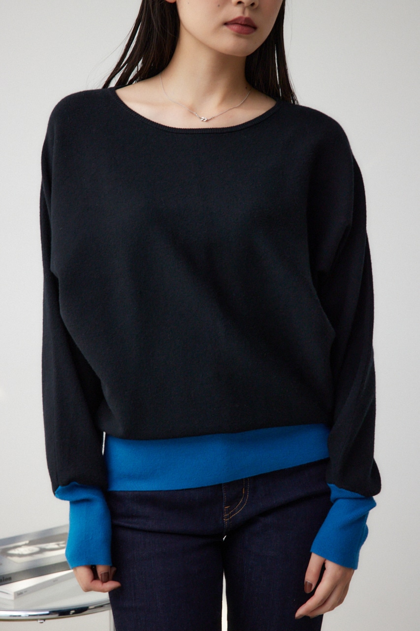 バイカラードルマンニットプルオーバー｜WOMEN｜250HAC70-520H｜AZUL