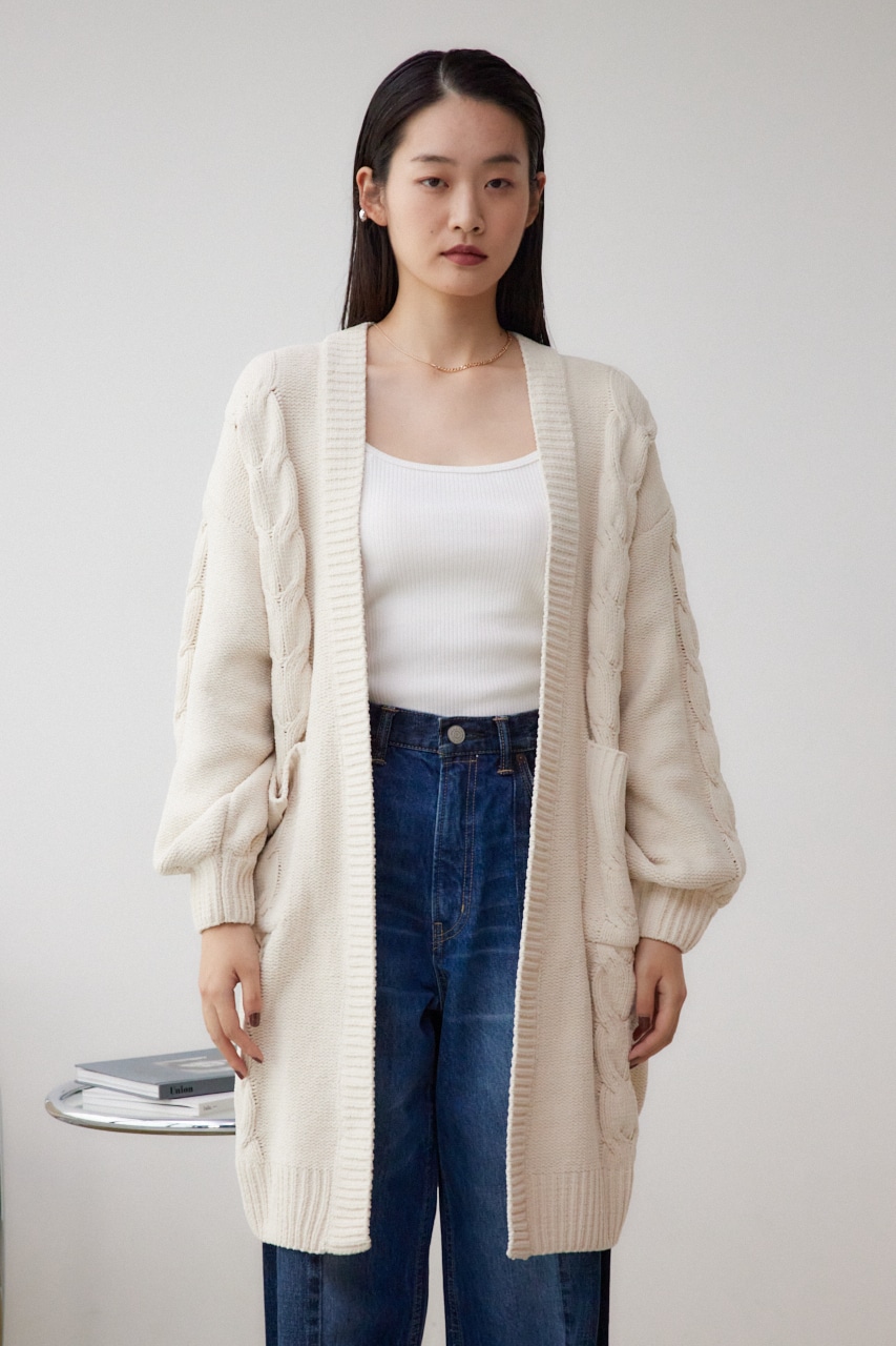 シェニールケーブルニットロングカーディガン｜WOMEN｜250HAG70-061H