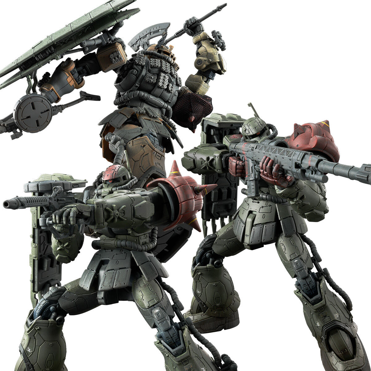 HG 1/144 ザクIIF型 チャブス機＆ケイル機＋無識別型ザクII ソラリ