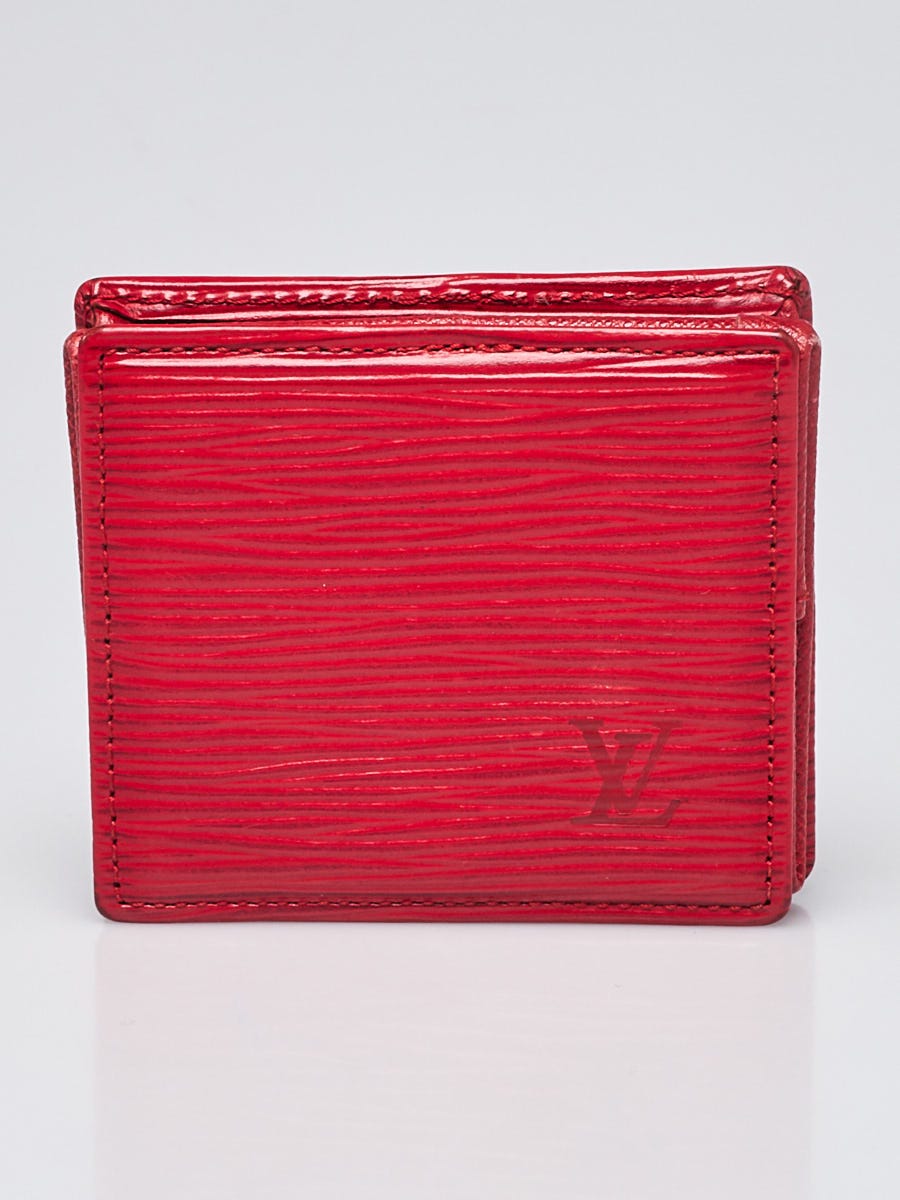 Louis Vuitton Castilian Red Epi Leather Accordion Coin Purse