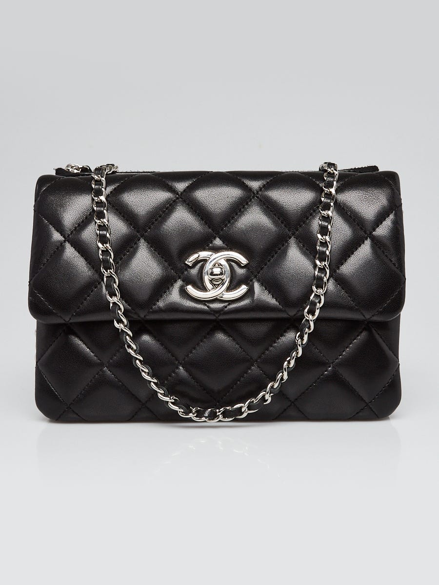 Chanel Black Quilted Lambskin Leather Daily Zippy Crossbody Bag