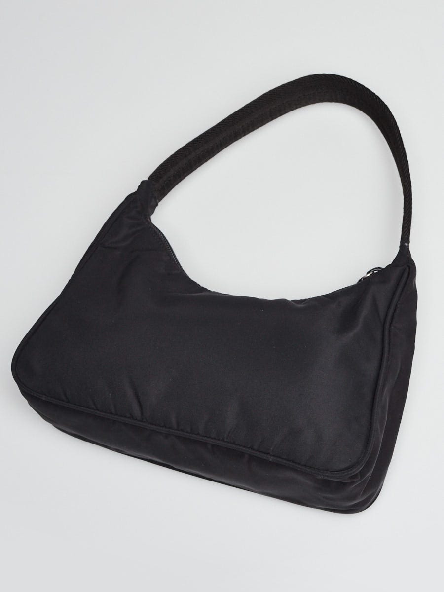 Prada Black Tessuto Nylon Shoulder Bag MV515 | Yoogi's Closet