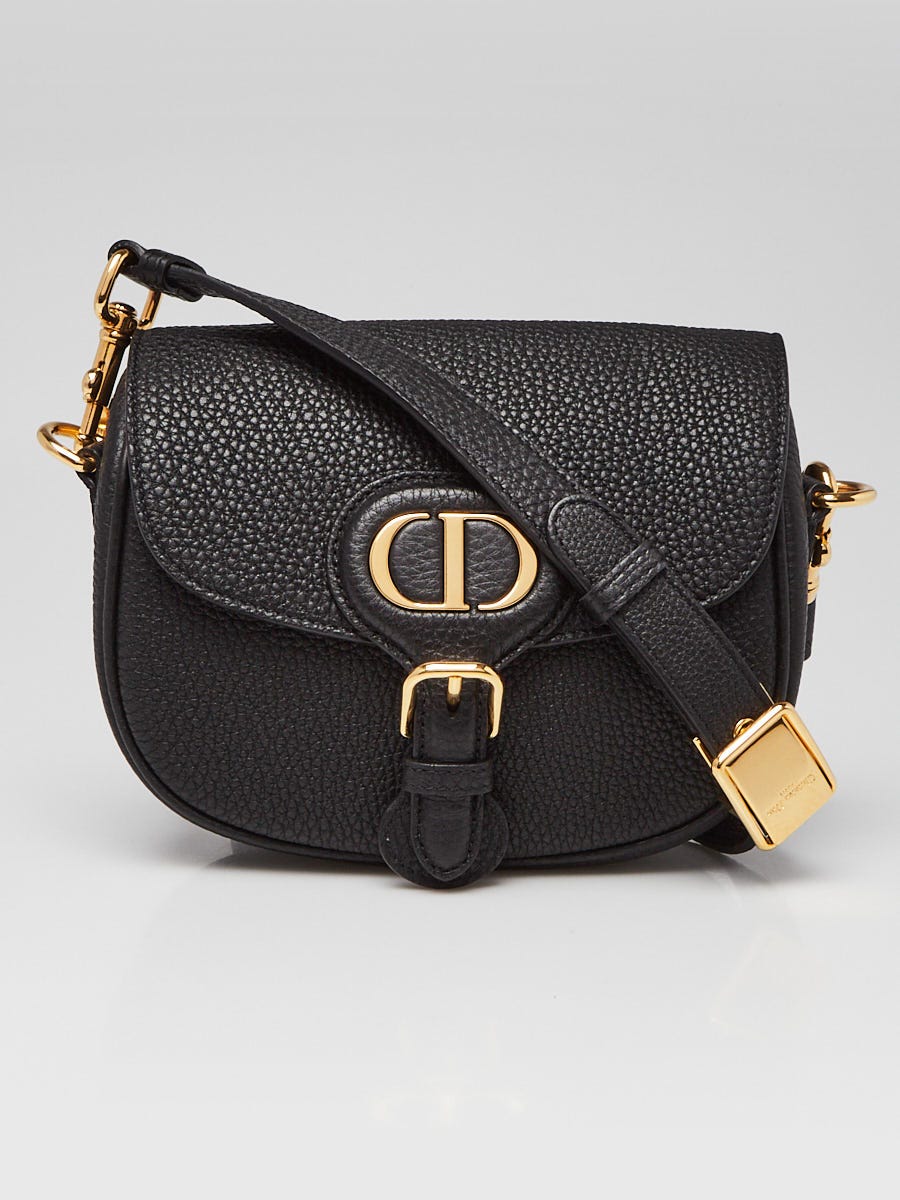 Christian Dior Black Pebbled Leather Small Dior Bobby Bag