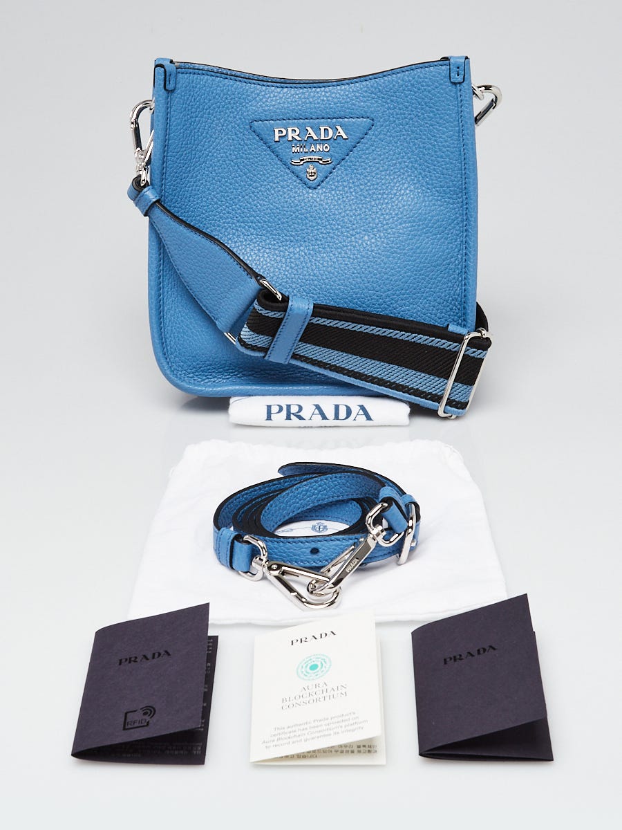 Prada Wave Pebbled Leather Mini Shoulder Bag 1BH191 | Yoogi's Closet