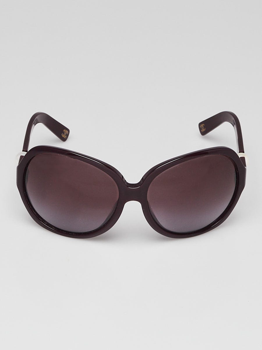 Chanel Burgundy Frame Tint Perle Sunglasses 5141-H | Yoogi's Closet