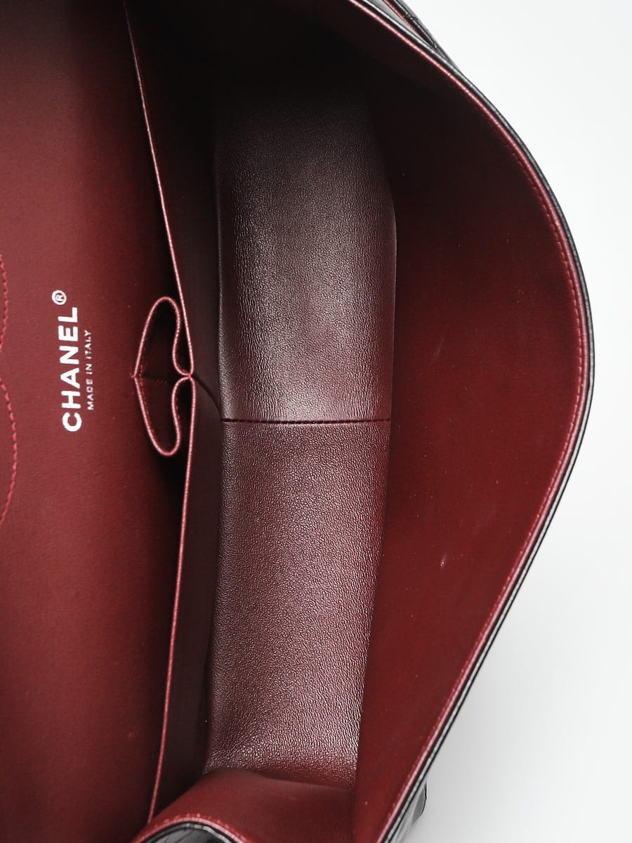 Chanel Black Quilted Lambskin Leather Classic Jumbo Double Flap