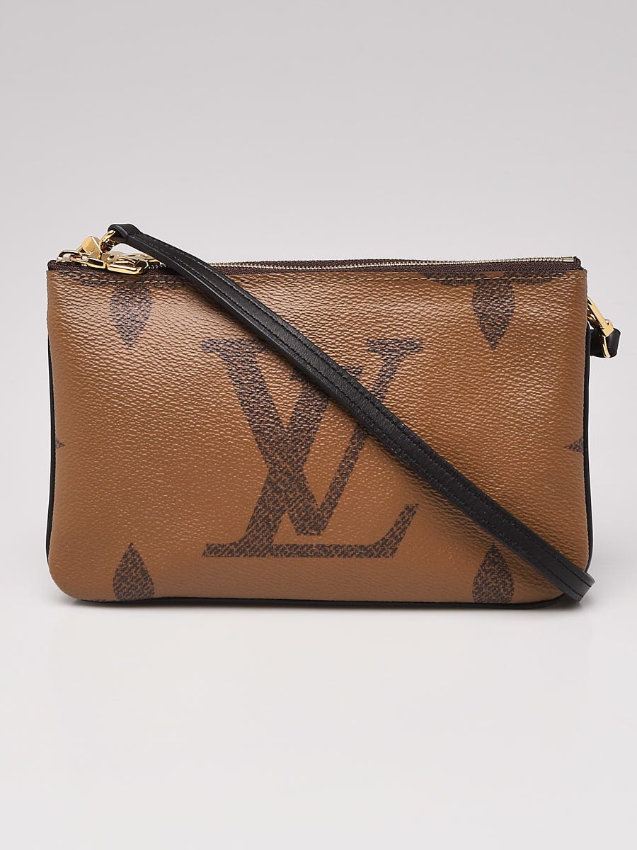 Louis Vuitton Monogram Giant Reverse Canvas Double Zip Pochette
