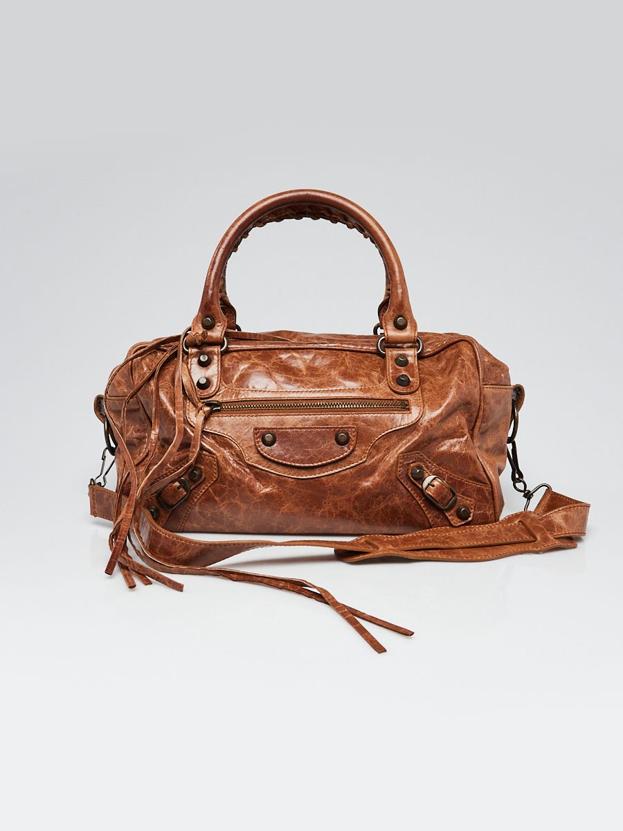 Balenciaga Cognac Chevre Leather Motorcycle Twiggy Bag | Yoogi's