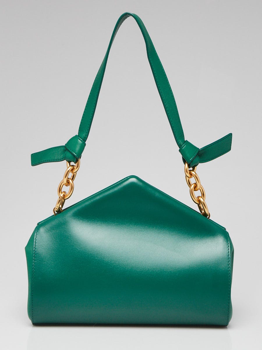 Bottega Veneta Green Leather The Tip Shoulder Bag | Yoogi's Closet