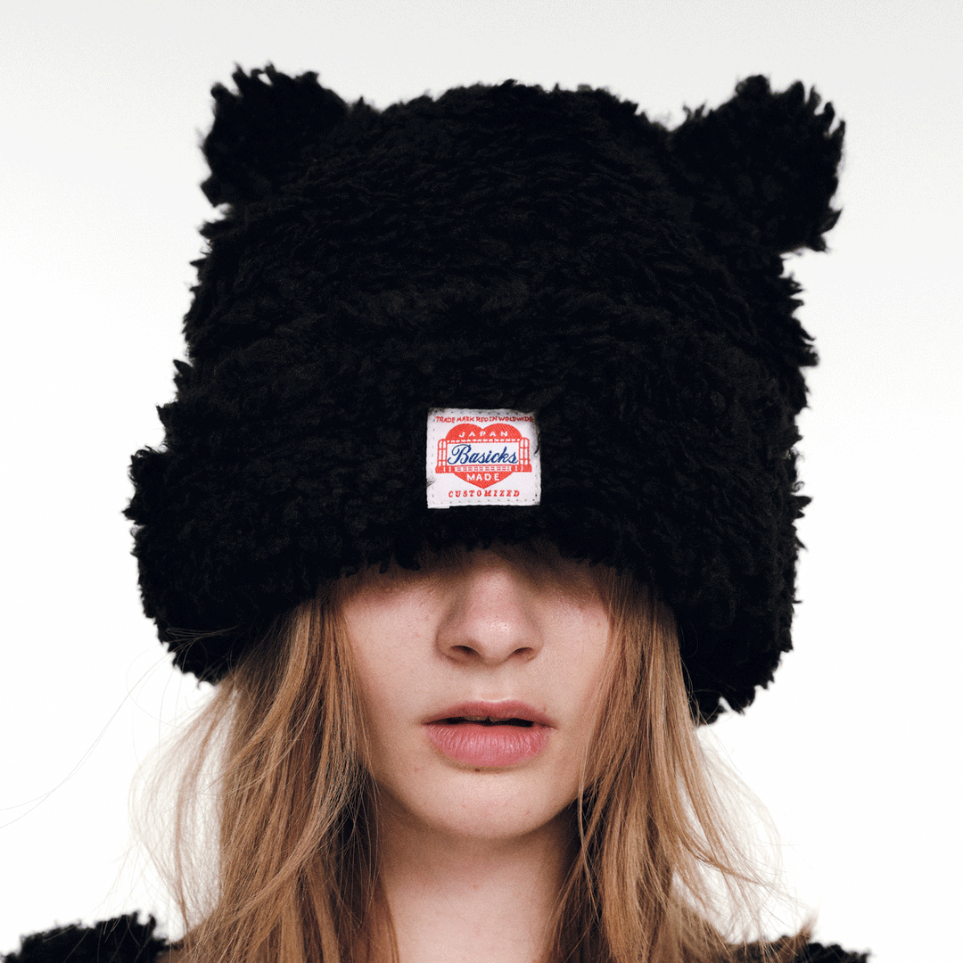 Bear Beanie(BLACK) – BASICKS