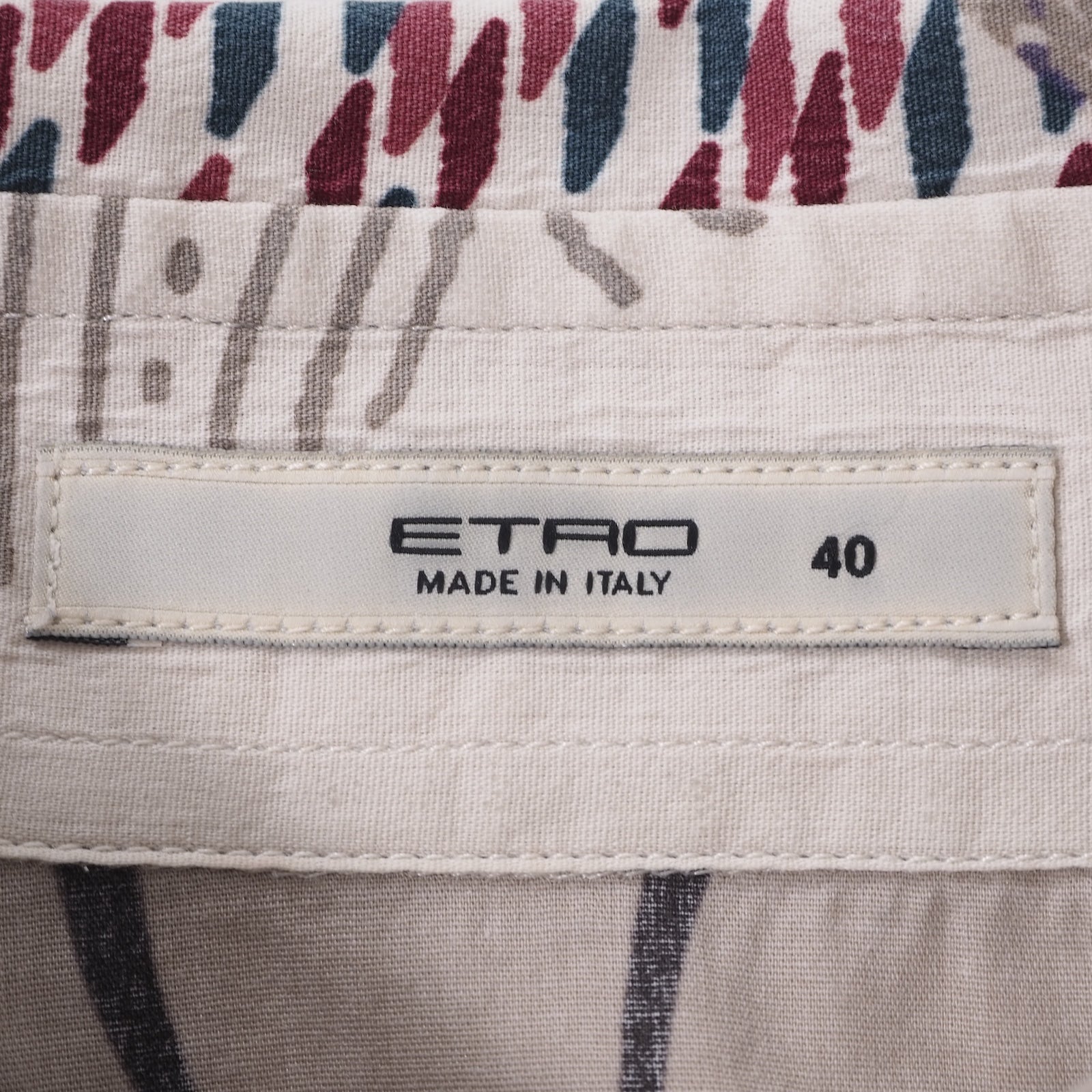 エトロ ETRO イタリア製 ペイズリー柄 長袖シャツ 40 マルチカラー