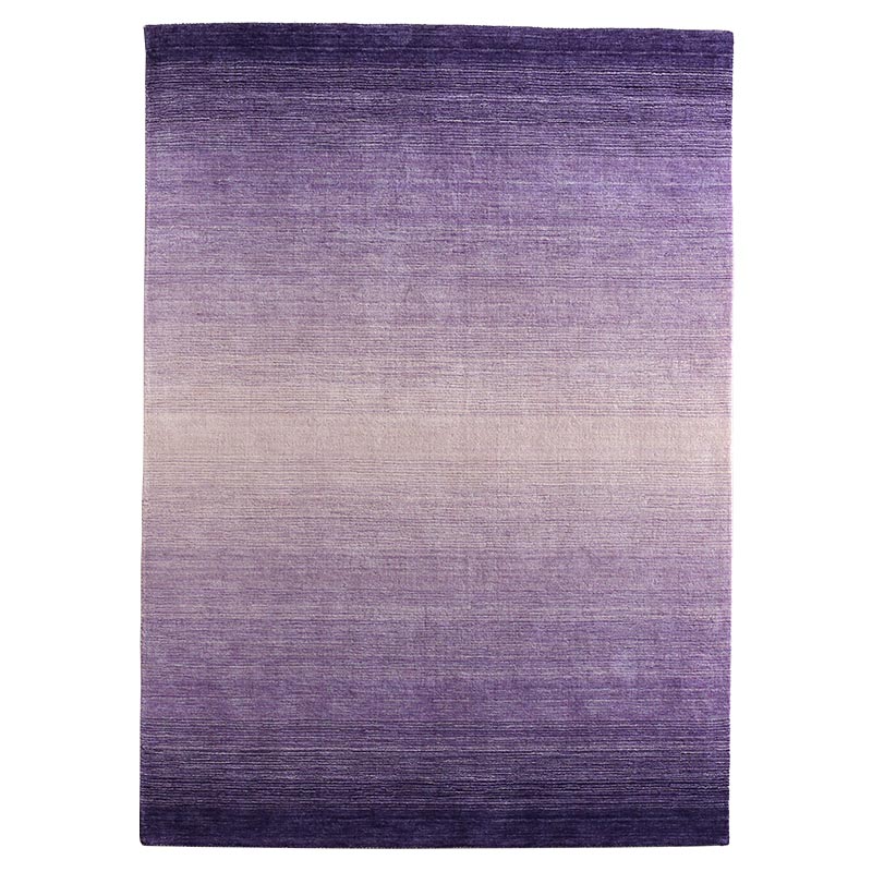 厚手のリーズナブルウールラグ グラデーションデザイン [パープル(紫