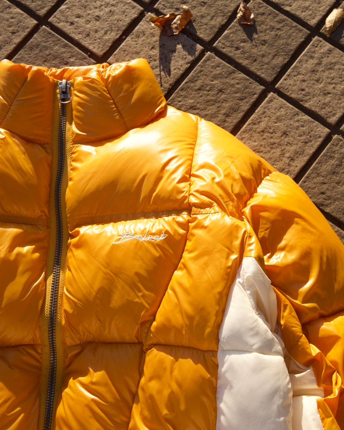 Two-Tone Panel Puffer Jacket – BELVET