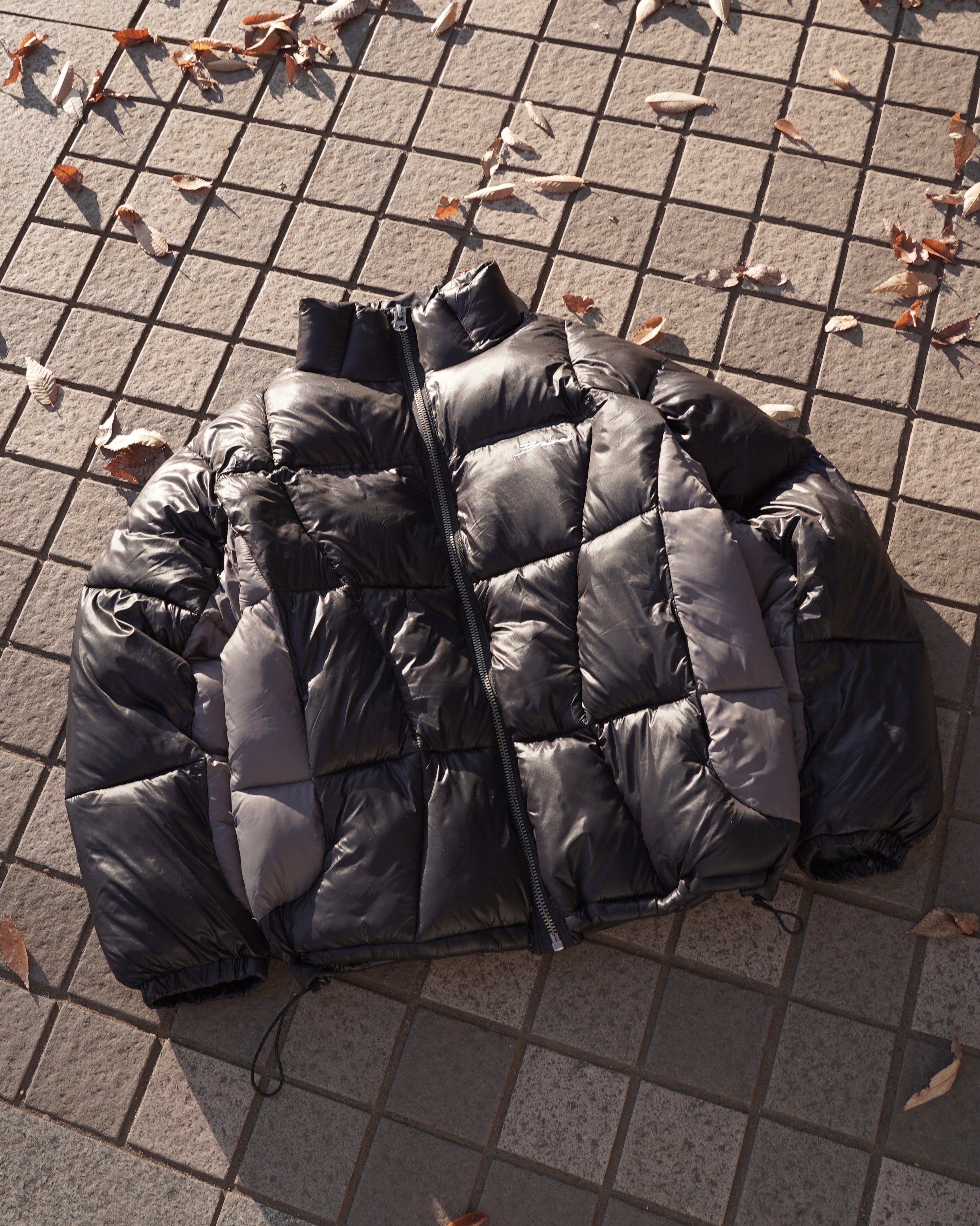 Two-Tone Panel Puffer Jacket – BELVET