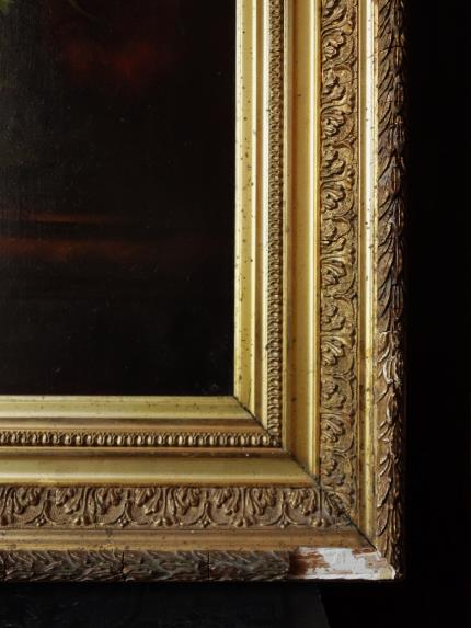 西洋骨董屋 フランスアンティーク ブーケ静物画 花の絵 油絵