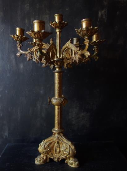 西洋アンティーク フランス・宗教オブジェ・19世紀教会・ロウソク7