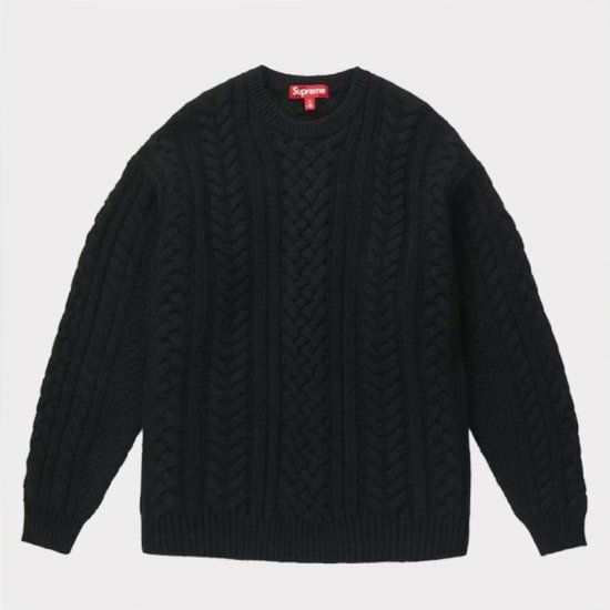 Supreme シュプリーム 2023AW Applique Cable Knit Sweater アップリケ