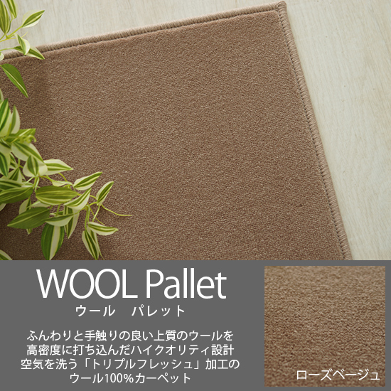 空気を洗うトリプルフレッシュ！ウール100%の100サイズカーペット