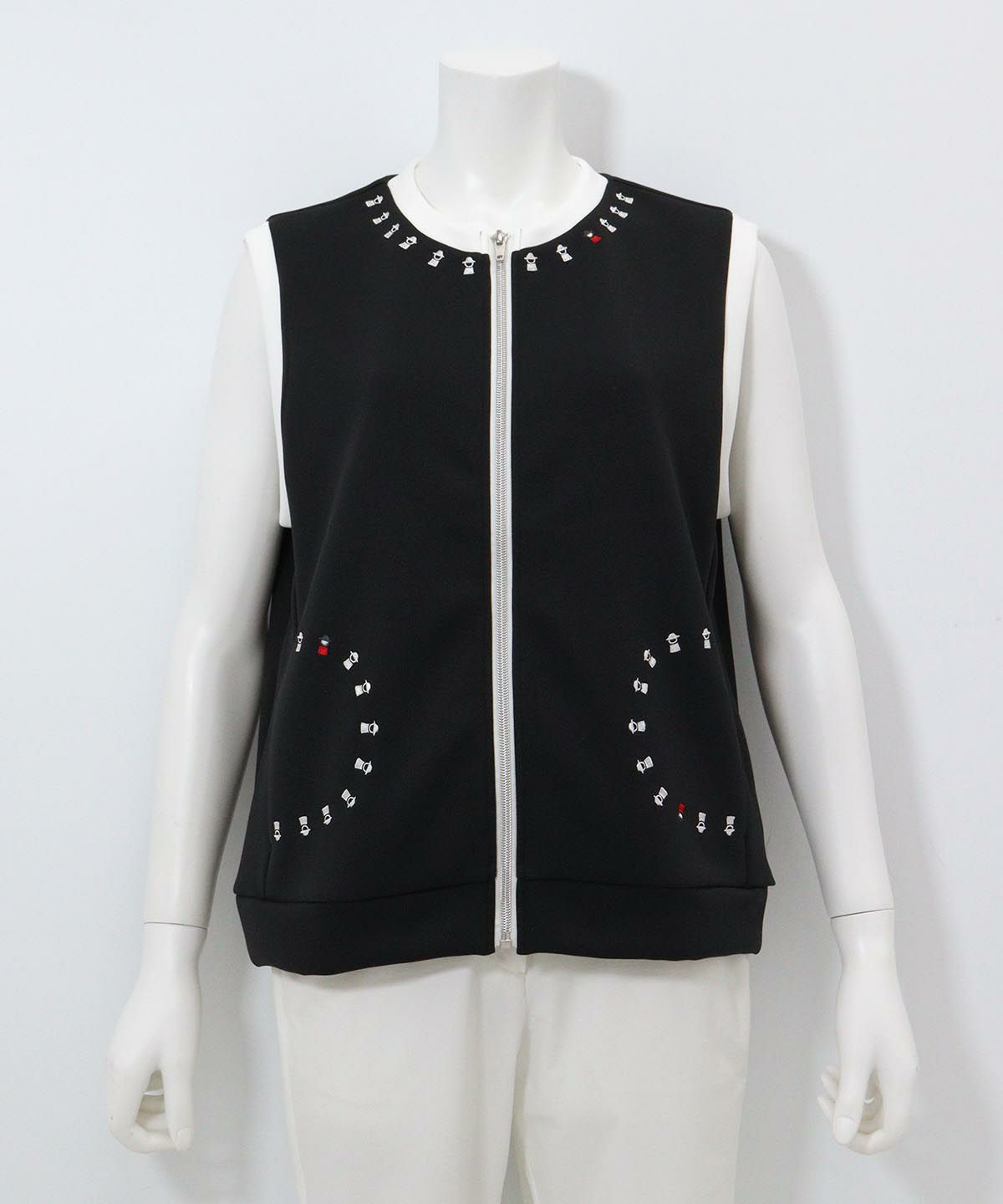 ピコライン刺繍ジップベスト|ピッコーネクラブ-アウトレット- - ゴルフ