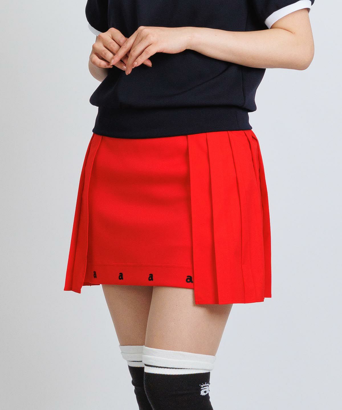 アルチビオ オレンジ 中綿キルティングスカート 38 ロゴキルト中綿