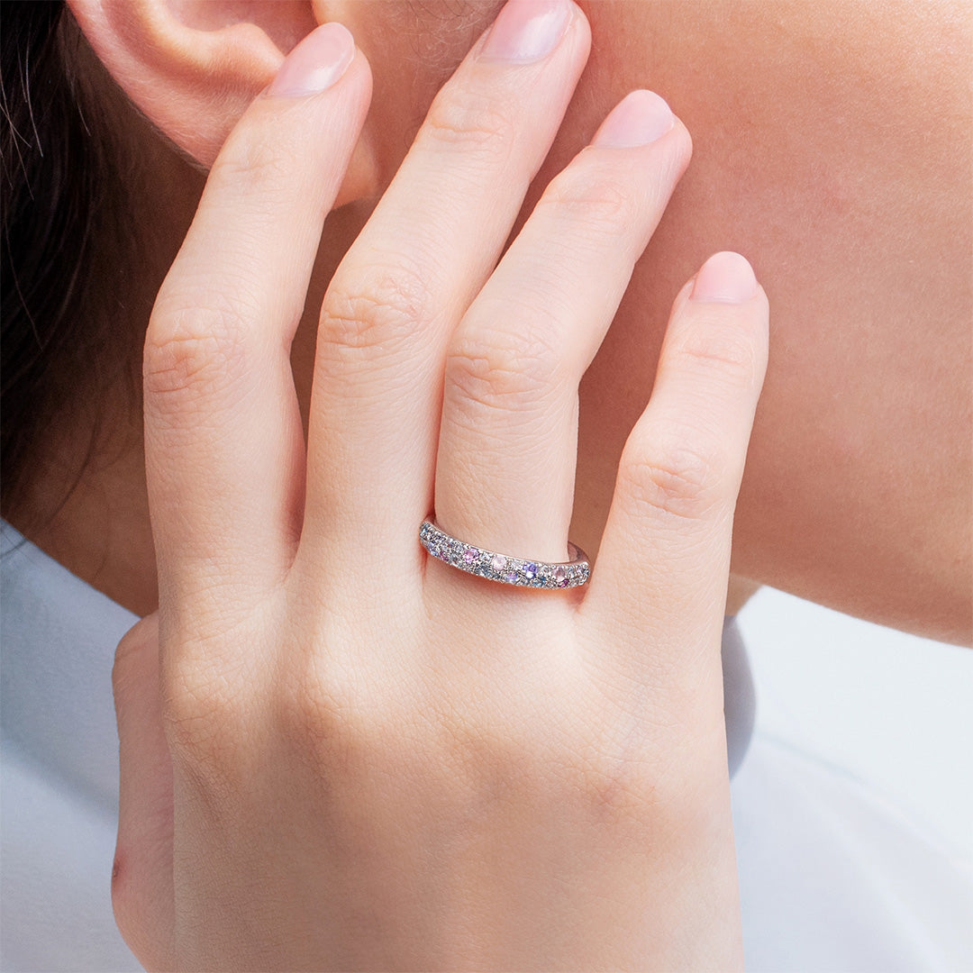 マルチカラージュエル K10/K18/PTリング・スノールナブーケS