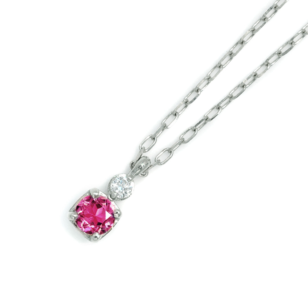 ビズー公式】ルベライト×ダイヤモンド K18/K10/PTネックレス・リゼッテ