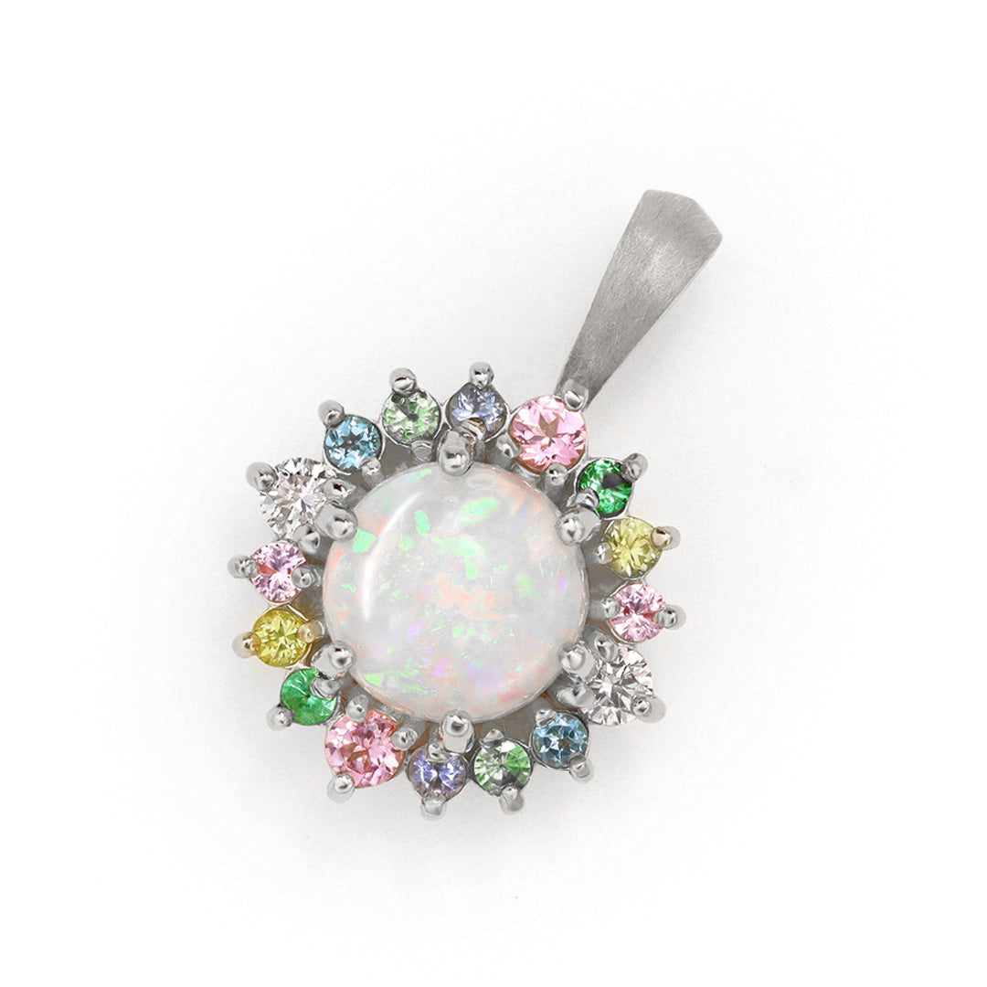 オパール(オーストラリア産)×マルチカラージュエル K10/K18/PT