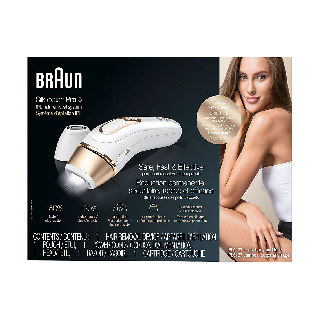 BRAUN Silk-expert Pro 5 脱毛器 PL5137 Braun Silk expert Pro 5 IPL