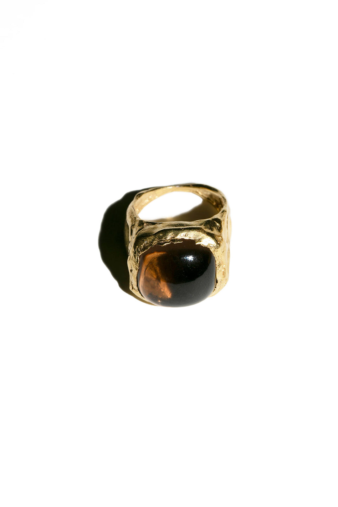 Simuero - Gold with Brown Quartz Boya Ring – BONA DRAG