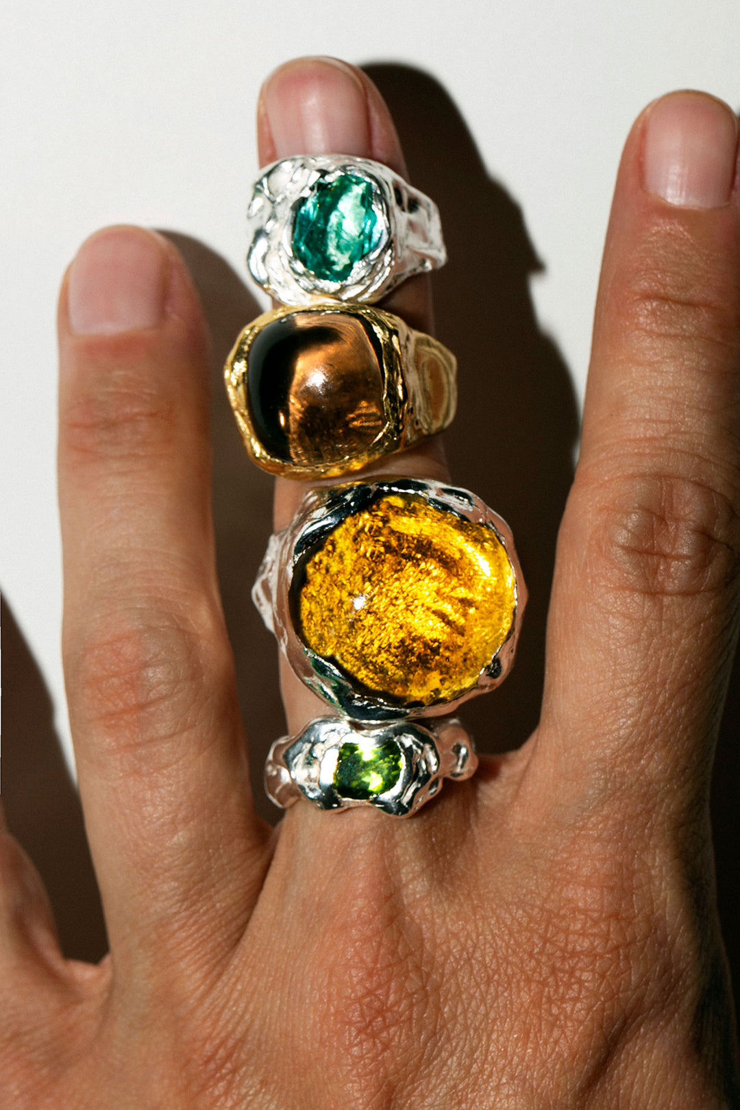 Simuero - Gold with Brown Quartz Boya Ring – BONA DRAG